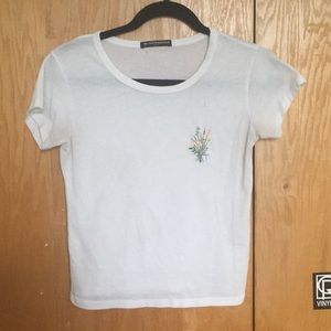 brandy melville embroidered t shirt
